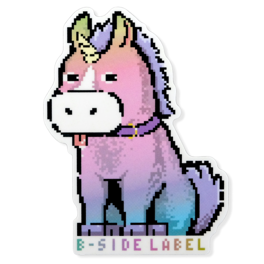 Pixel Pastel Unicorn ✦ B-Side Label Adhesivo