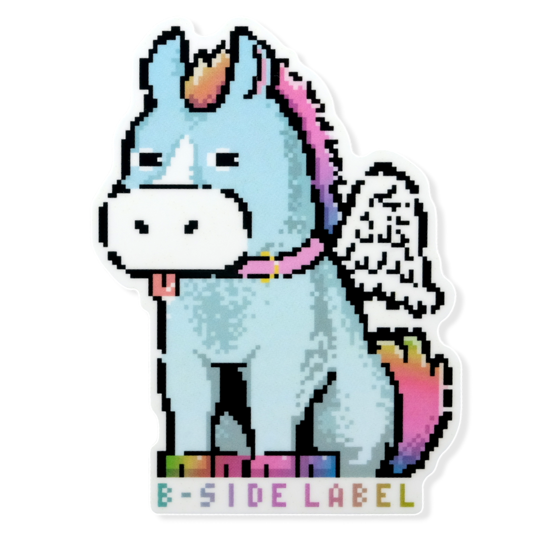 Pixel Pastel Unicorn ✦ B-Side Label Adhesivo