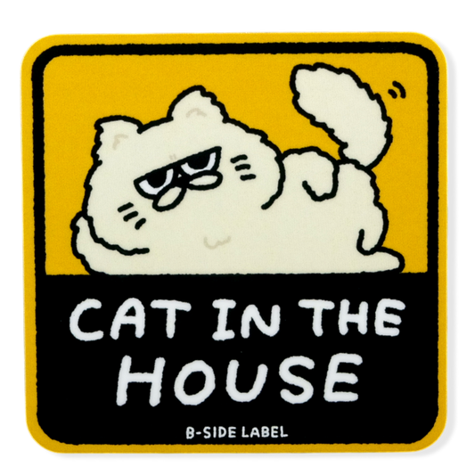 Katze im Haus ✦ B-Side Label Sticker