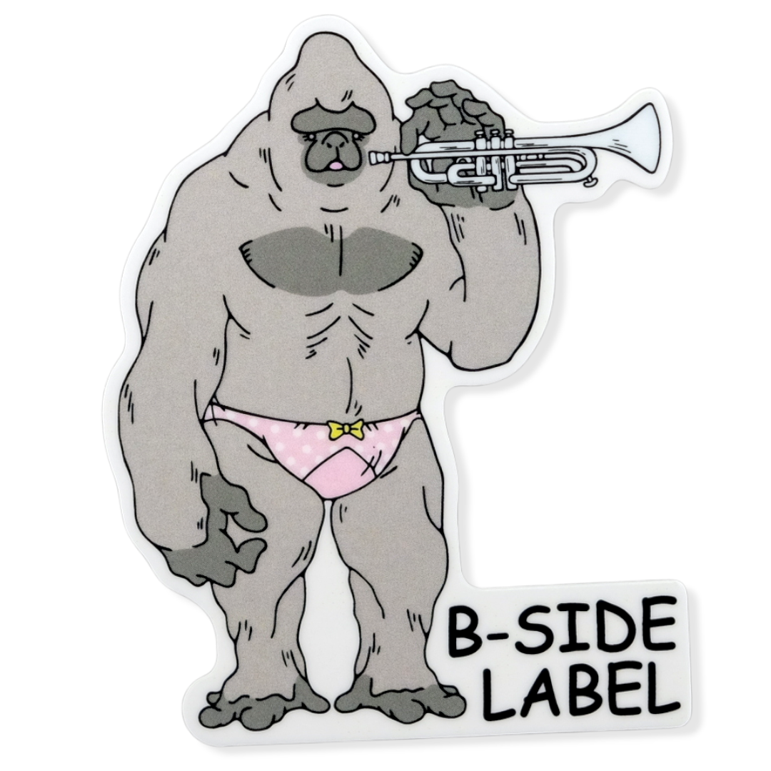 Trumpet Gorilla ✦ B-Side Label Sticker