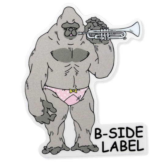 Trumpet Gorilla ✦ Pegatina B-Side Label