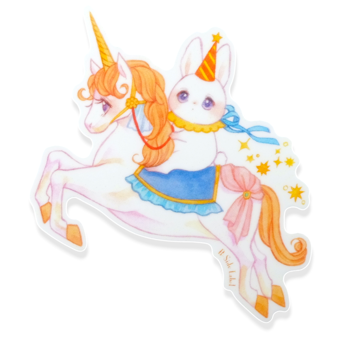 Dreamy Unicorn & Bunny ✦ B-Side Label Sticker