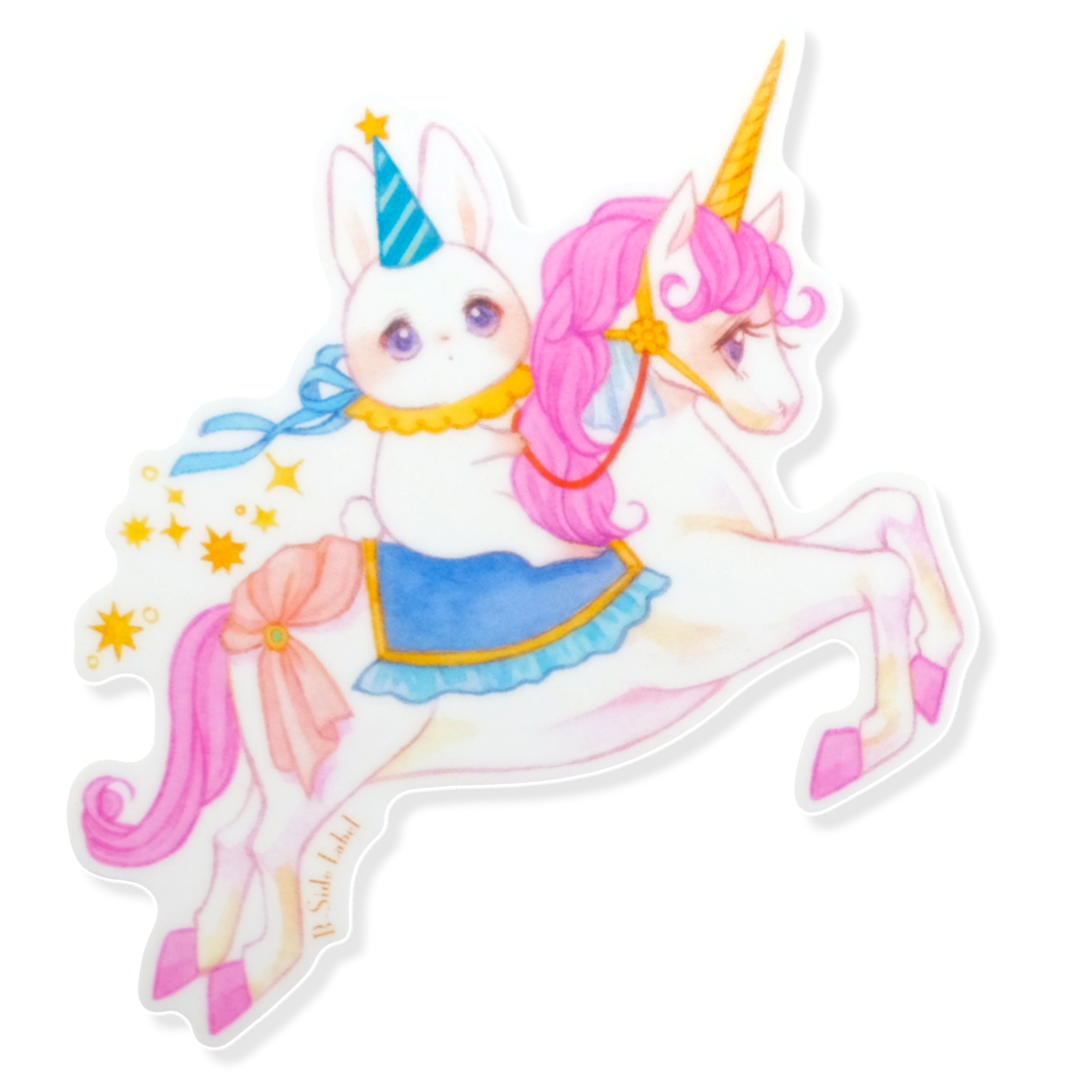 Dreamy Unicorn & Bunny ✦ B-Side Label Sticker