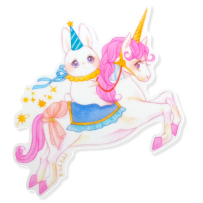 Dreamy Unicorn & Bunny ✦ B-Side Label Sticker