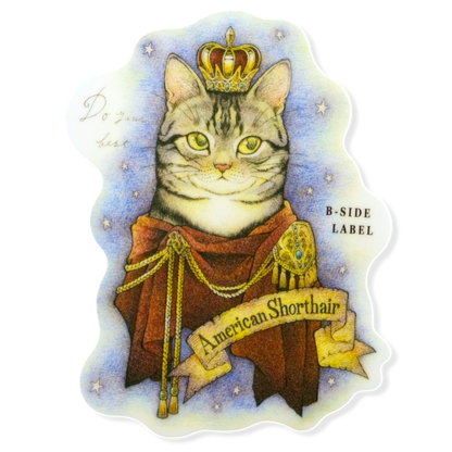 Königlich Amerikanische Kurzhaar-Katze ✦ B-Seite-Aufkleber