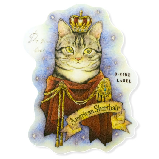Königlich Amerikanische Kurzhaar-Katze ✦ B-Seite-Aufkleber