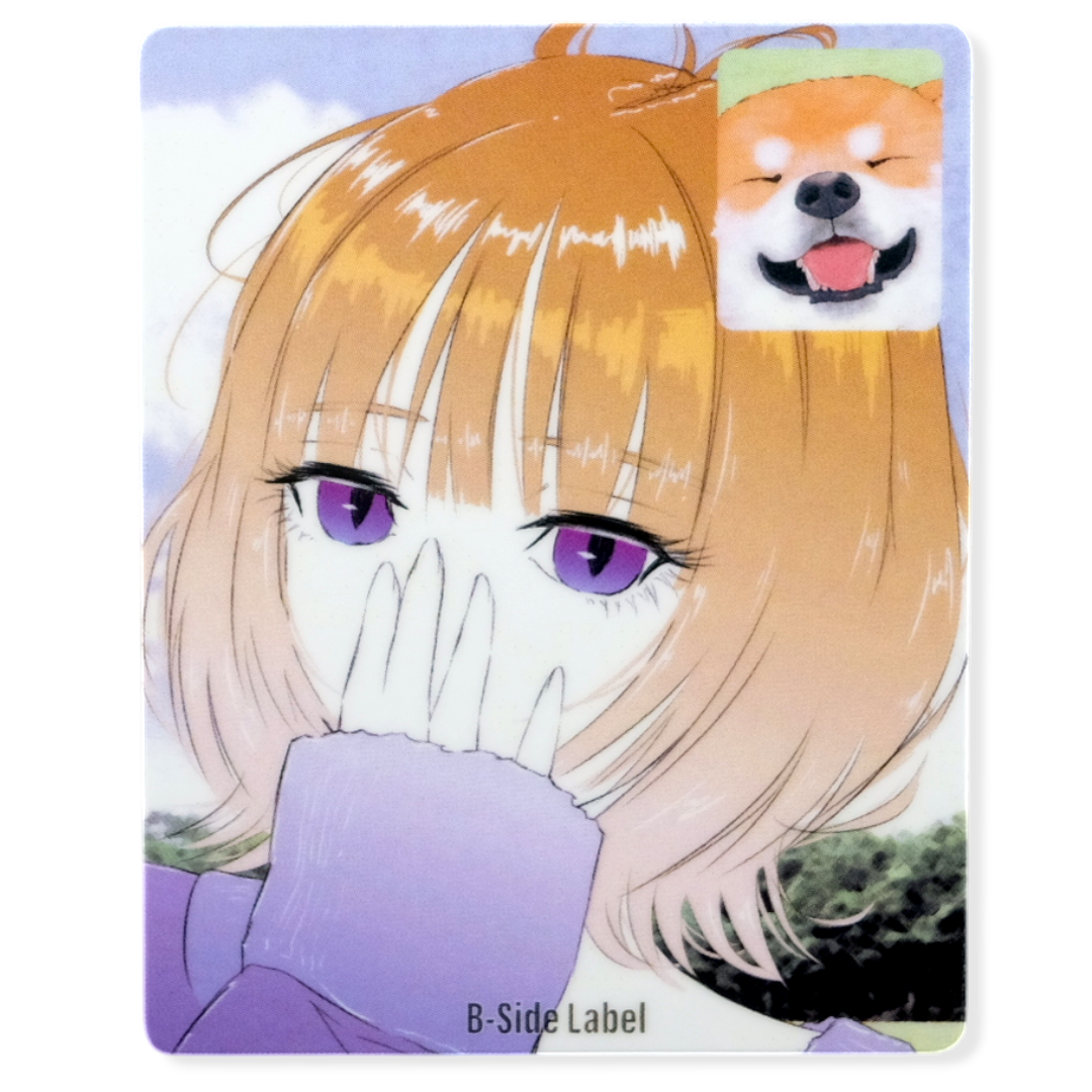 Mädchen & Shiba Inu Face-Time ✦ B-Side Label Sticker