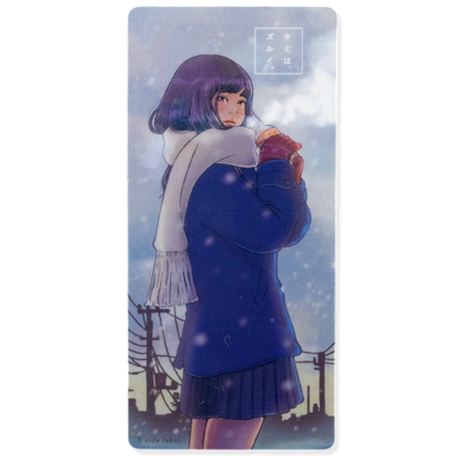 Snowy Winter Moment Girl ✦ B-Side Label Sticker