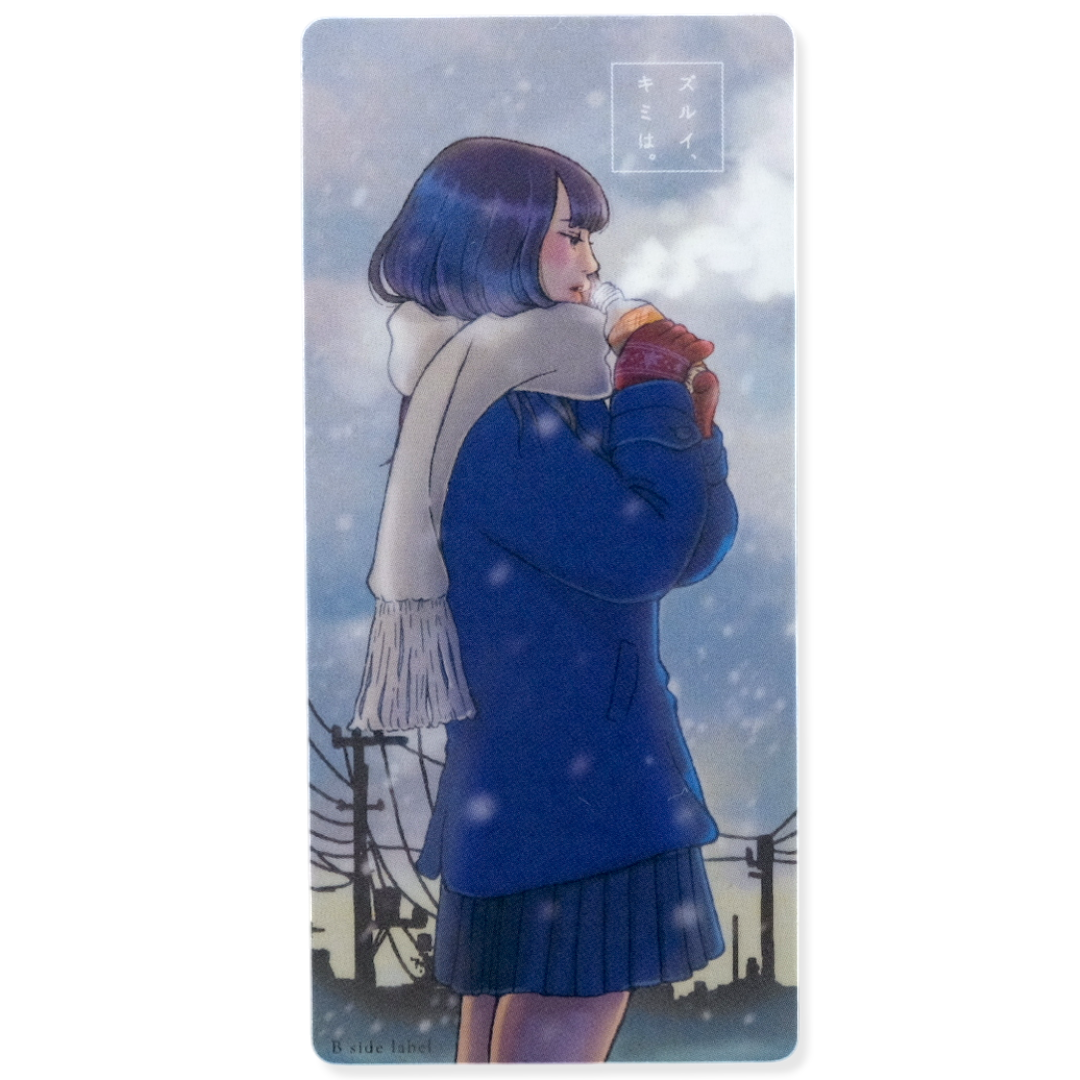 Snowy Winter Moment Girl ✦ B-Side Label Sticker
