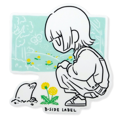 Mädchen, Maulwurf & Löwenzahn ✦ B-Side Label Sticker