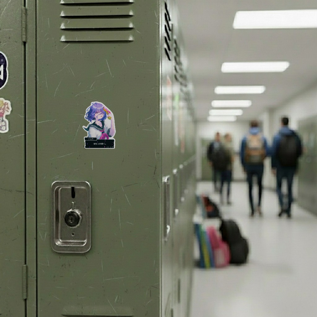 Cyber-School Girlie ✦ B-Side Label Sticker