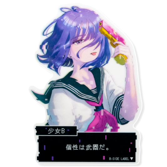 Cyber-School Girlie ✦ B-Side Label Sticker