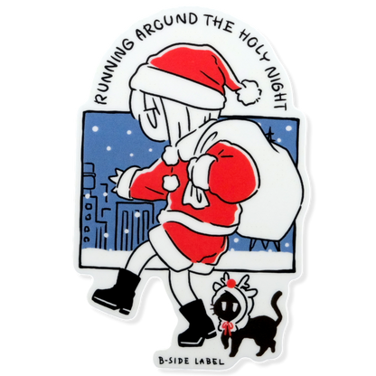 Santa Girlie & Kitty ✦ B-Side Label Sticker