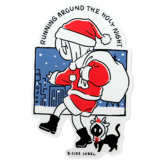 Santa Girlie & Kitty ✦ B-Side Label Sticker