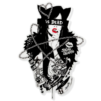 Love Is Dead Cat Girlie ✦ B-Side Label Sticker