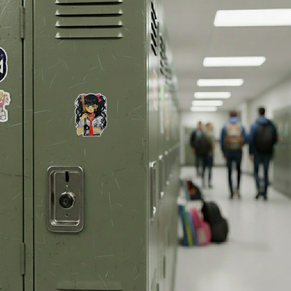 Katana Rebel School Girlie ✦ B-Side Label Sticker