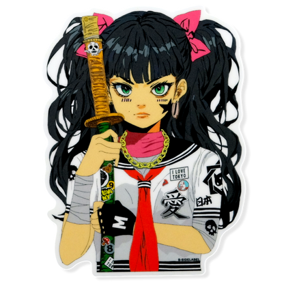 Katana Rebel School Girlie ✦ B-Side Label Sticker