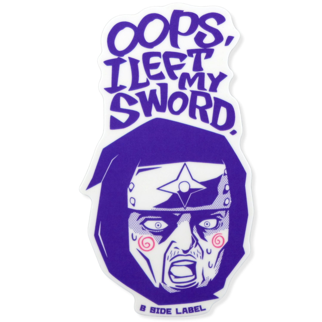 Forgetful Purple Ninja ✦ B-Side Label Sticker