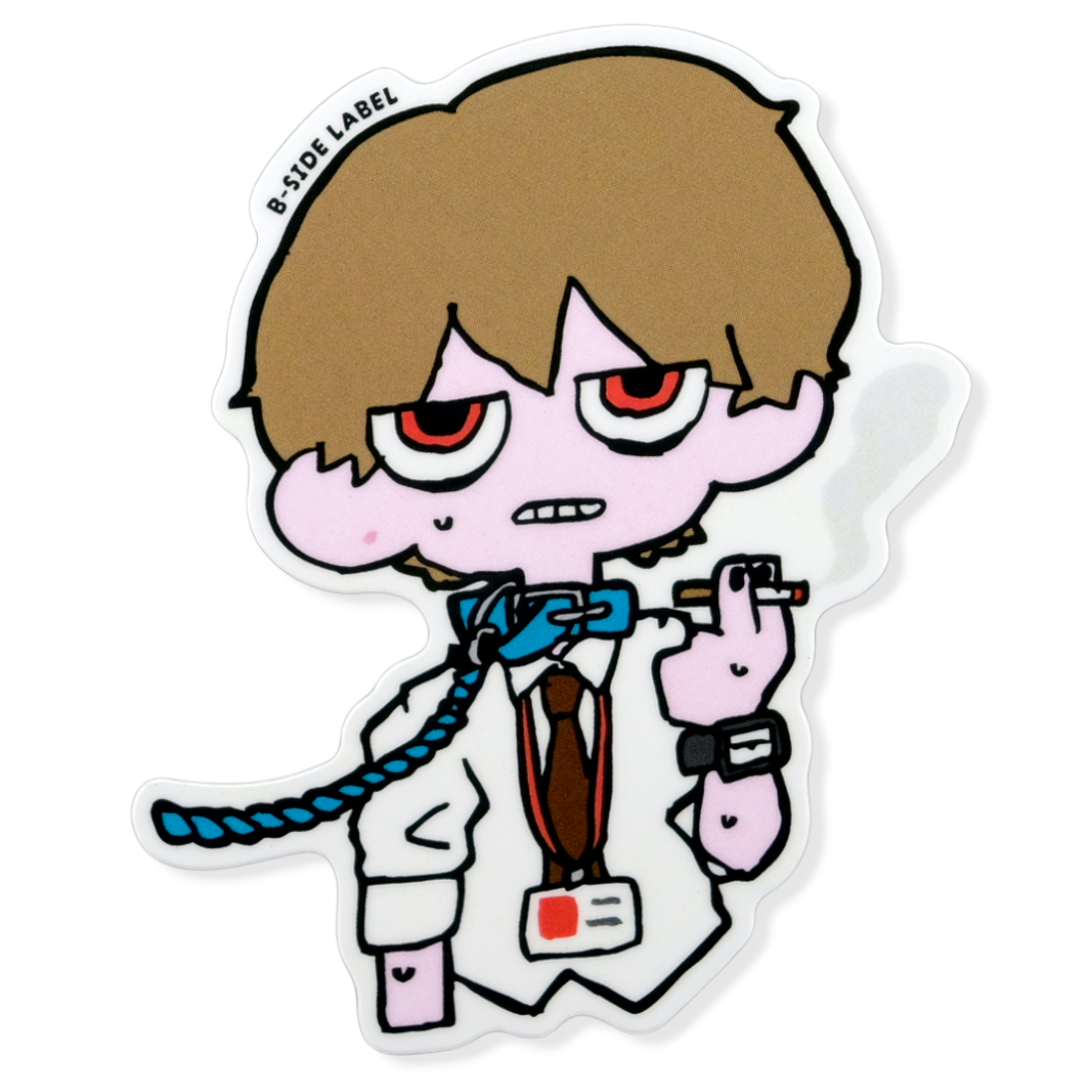 Burnout Office Worker ✦ B-Side Label Sticker