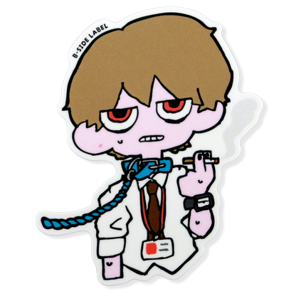 Burnout Office Worker ✦ B-Side Label Sticker