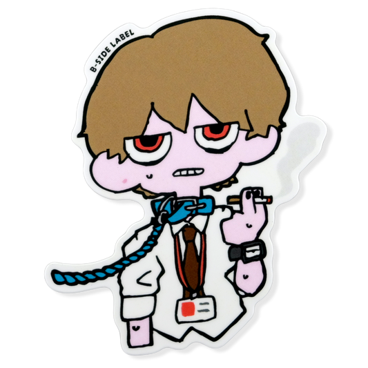 Burnout Office Worker ✦ B-Side Label Sticker