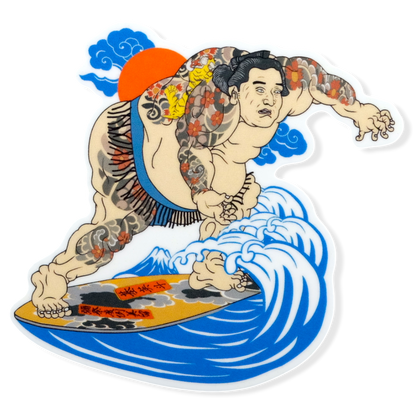 Tattooed Sumo Surfer ✦ B-Side Label Sticker