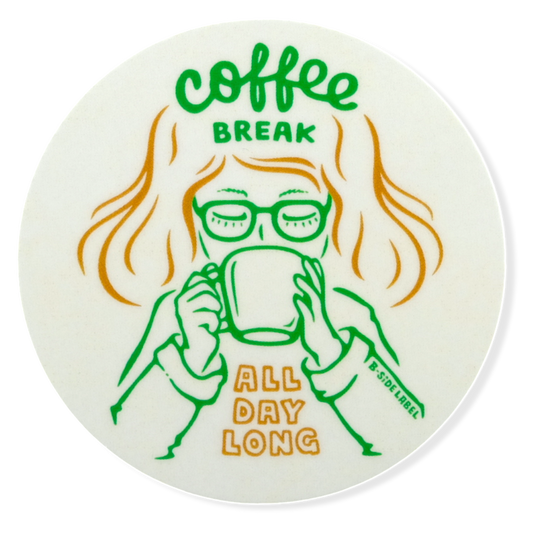 Heitere Kaffeepause ✦ B-Side Label Sticker