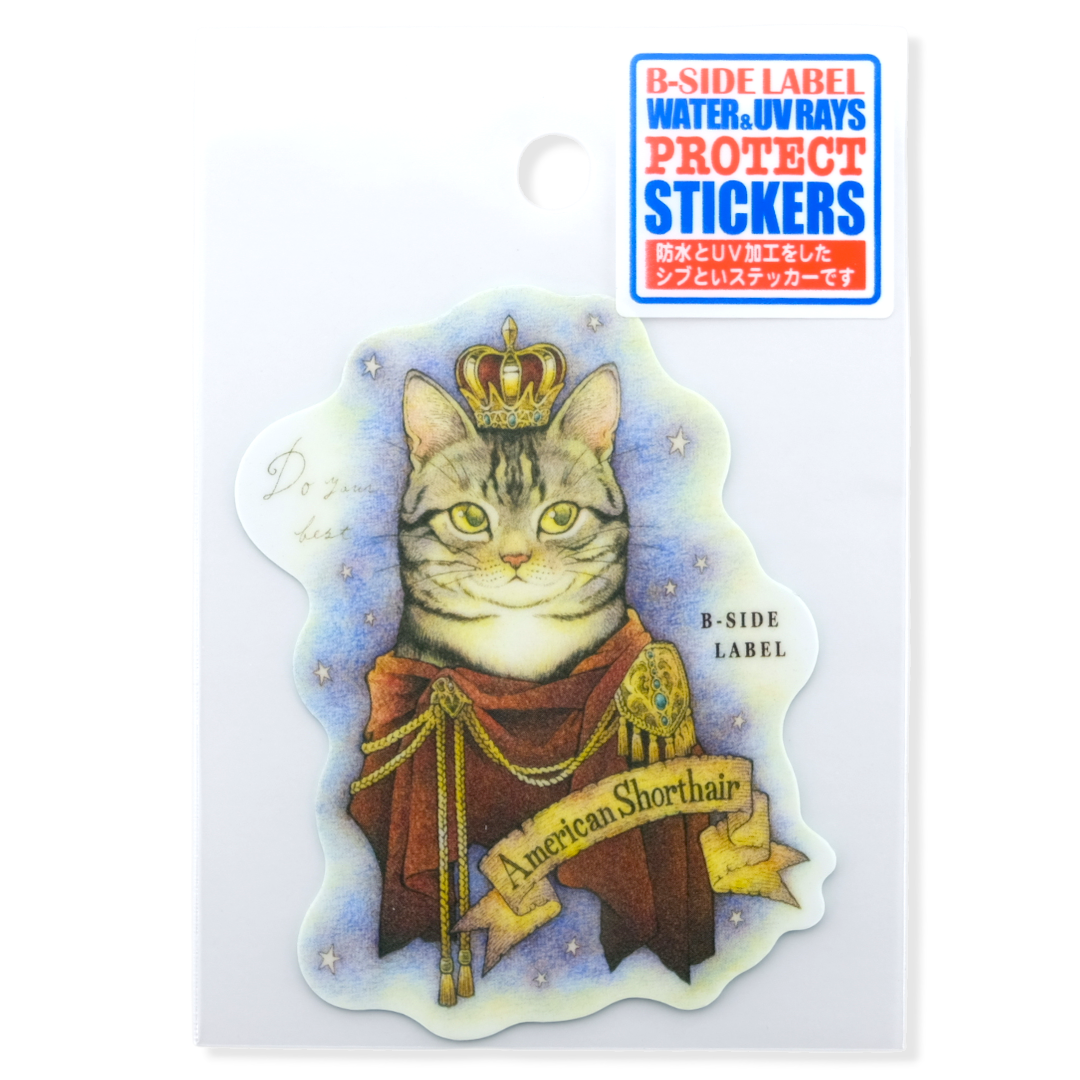 Königlich Amerikanische Kurzhaar-Katze ✦ B-Seite-Aufkleber
