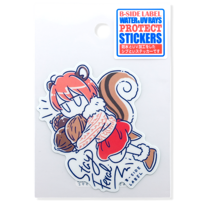 Wildes Pelz-Eichhörnchen-Mädchen ✦ B-Side Label Sticker