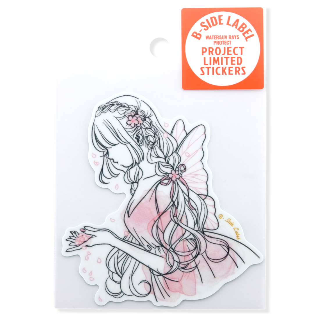 Cherry Blossom Fairy Girl ✦ B-Side Label Sticker
