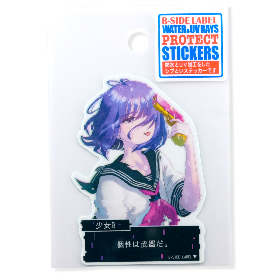 Cyber-School Girlie ✦ B-Side Label Sticker