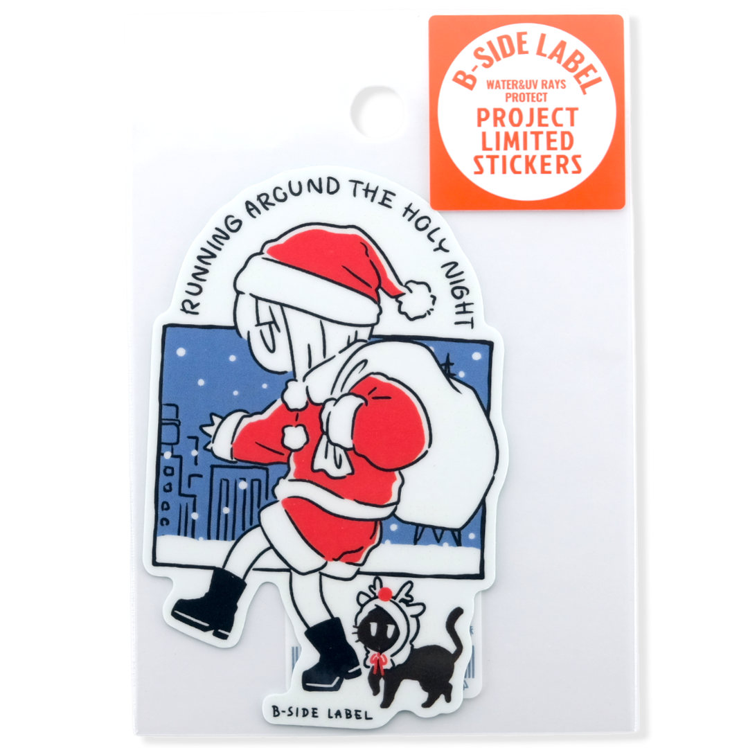 Santa Girlie & Kitty ✦ B-Side Label Sticker