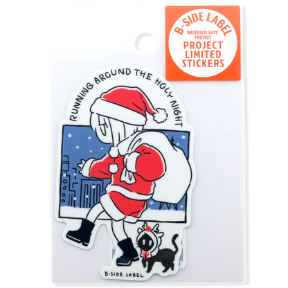 Santa Girlie & Kitty ✦ B-Side Label Sticker