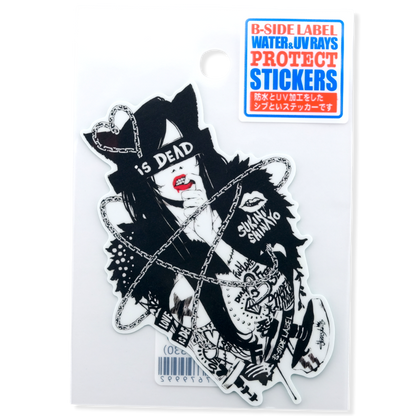 Love Is Dead Cat Girlie ✦ B-Side Label Sticker