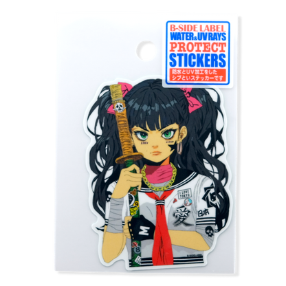 Katana Rebel School Girlie ✦ B-Side Label Sticker