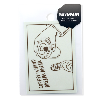 Coffee in Hand, Dreams Ahead ✦ B-Side Label Sticker
