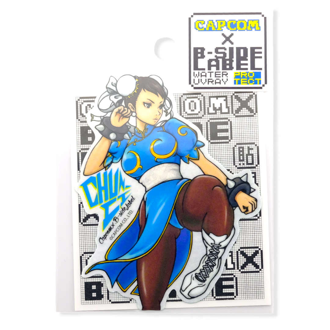 Street Fighter Chun-Li (Patada) ✦ Pegatina B-Side Label