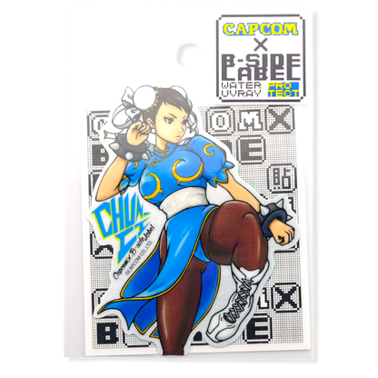 Street Fighter Chun-Li (Patada) ✦ Pegatina B-Side Label