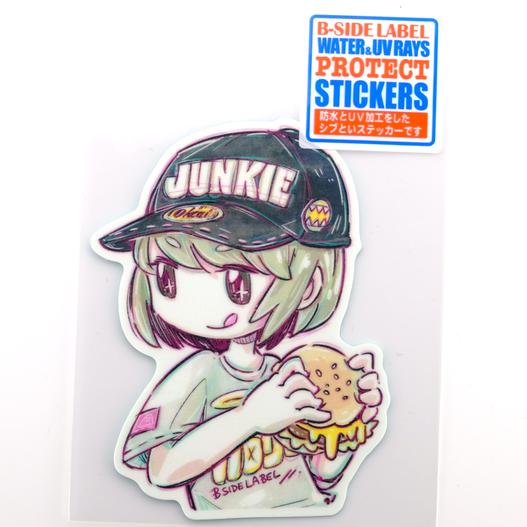 Food Junkie Girlie ✦ B-Side Label Sticker