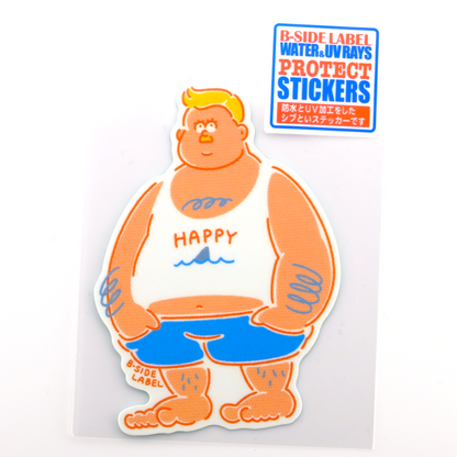 Happy Tank Top Guy ✦ B-Side Label Sticker