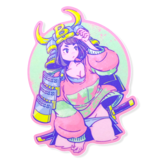 Pop Samurai Girl ✦ B-Side Label Sticker