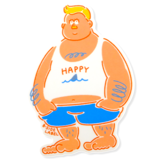 Happy Tank Top Guy ✦ B-Side Label Sticker