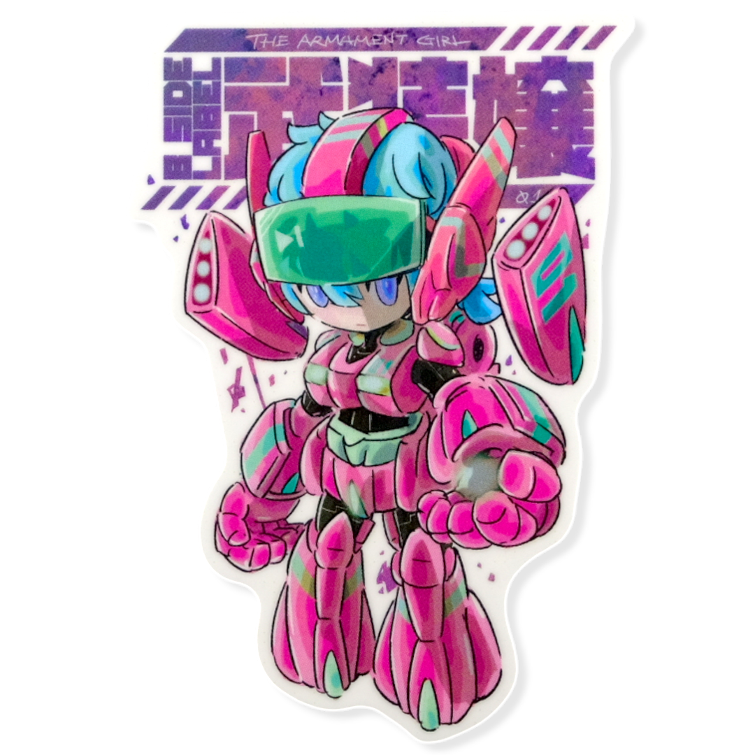 Mecha-Armor Girl ✦ B-Side Label Sticker