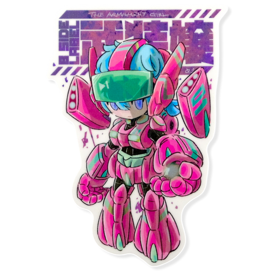 Mecha-Armor Girl ✦ B-Side Label Sticker