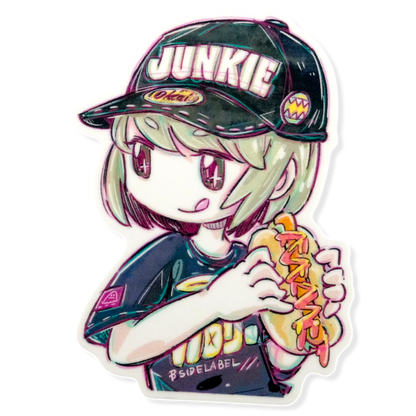 Food Junkie Girlie ✦ B-Side Label Sticker
