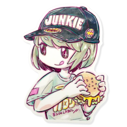 Food Junkie Girlie ✦ B-Side Label Sticker
