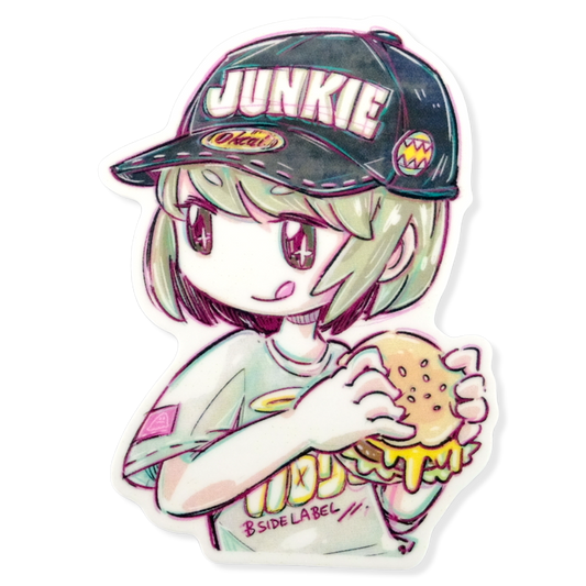 Food Junkie Girlie ✦ B-Side Label Sticker