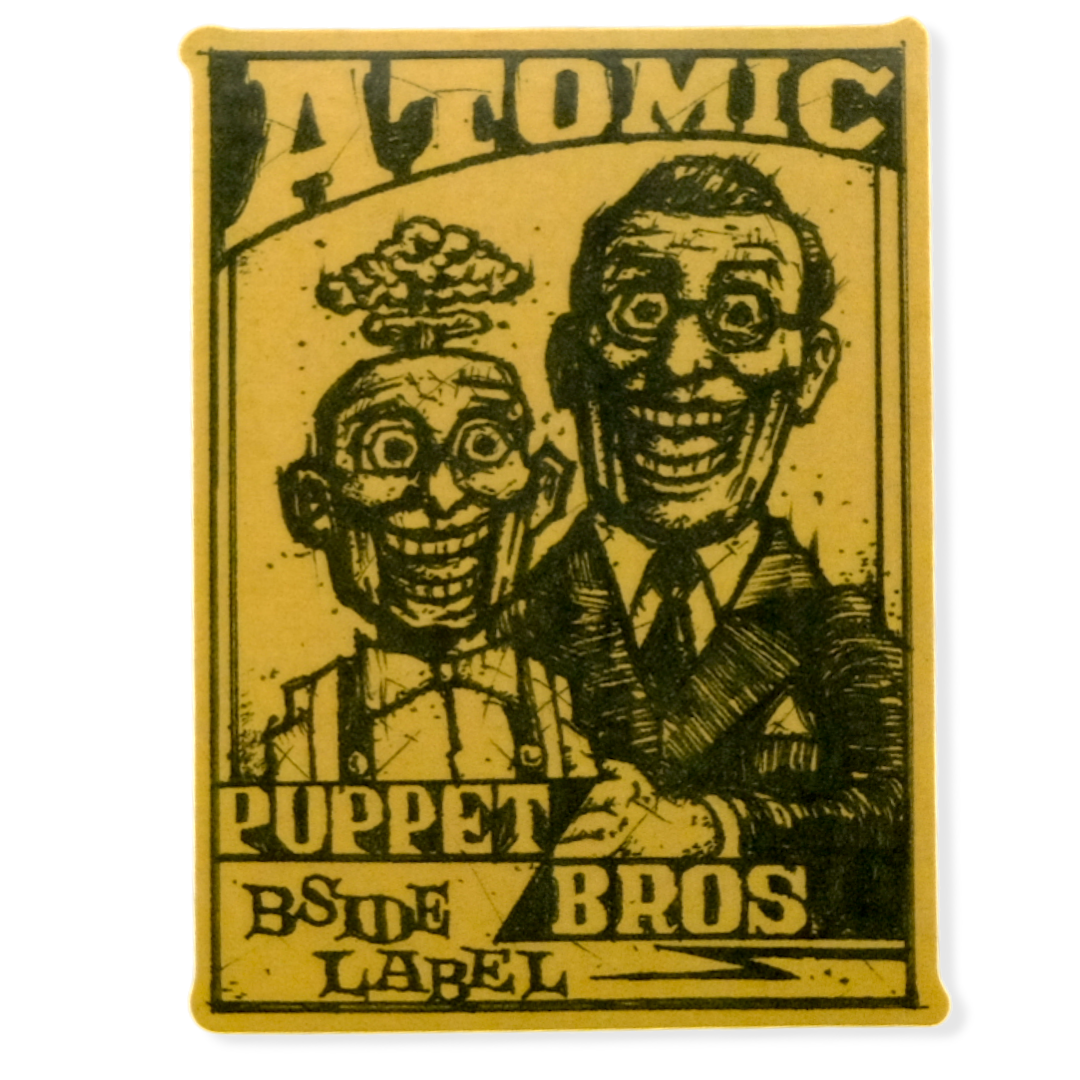 Atomic Puppet Ventriloquist ✦ B-Side Label Sticker