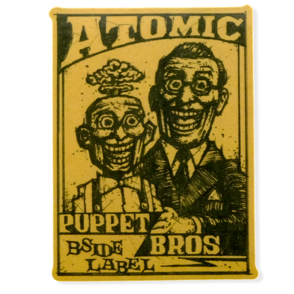 Atomic Puppet Ventriloquist ✦ B-Side Label Sticker