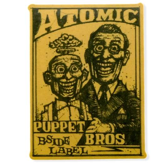 Atomic Puppet Ventriloquist ✦ B-Side Label Sticker